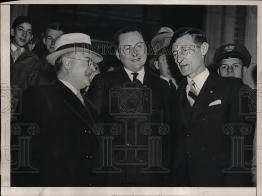 1936 Bruno Hauptman's attorneys after losing appeal Lindbergh case - Historic Images
