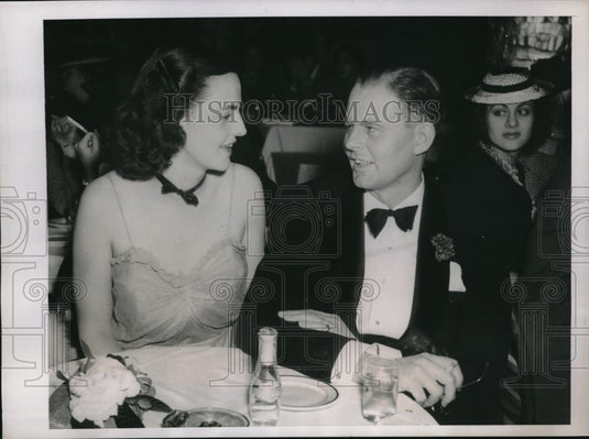 1939 Press Photo Natalie Merril and George Drexel Biddle at La Conga Night Club - Historic Images