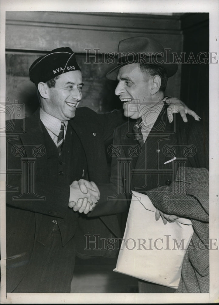 1937 Press Photo Lew Sharp and Al Lewis at American Legion Headquarter in N.Y. - Historic Images