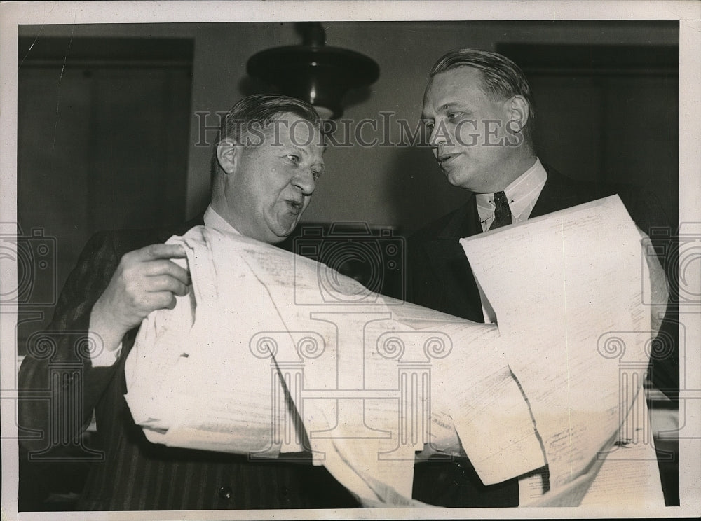 1939 Press Photo Roscoe C Walker Martin Dies Washington D.C. Committee - Historic Images