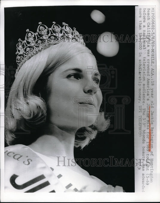 1969 Press Photo Mobile, Ala. America's Jr Miss for 1969 Jackie Benington - Historic Images