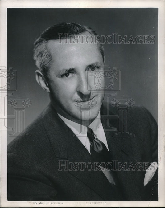 1955 Press Photo JN Bauman White Motor Company Businessman - Historic Images