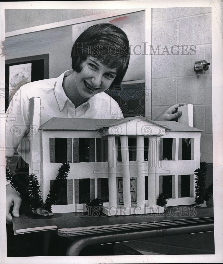 1966 Laura Tavcar at Age 13, Student of Newton D. Baker Jr. High - Historic Images