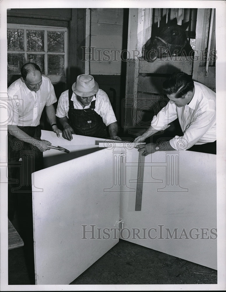 1960 Men Working on Horse Equipment for Riding - Historic Images