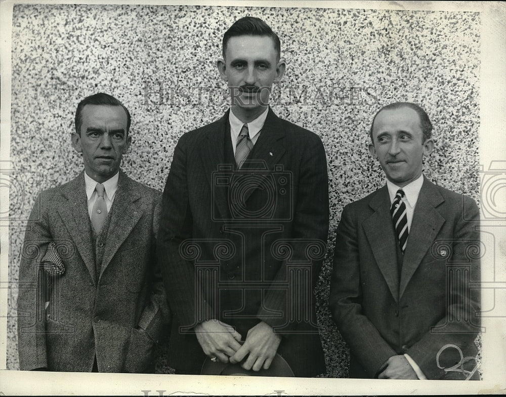 1930 Press Photo Jurors Erwin Adams Harry Van Sant And Enoch Adams - Historic Images