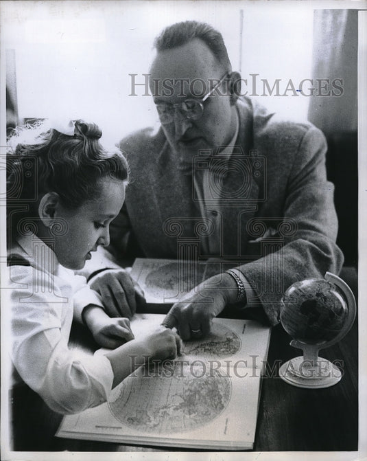 1959 Lt Col George Bender & daughter Georgie at Academy-Historic Images