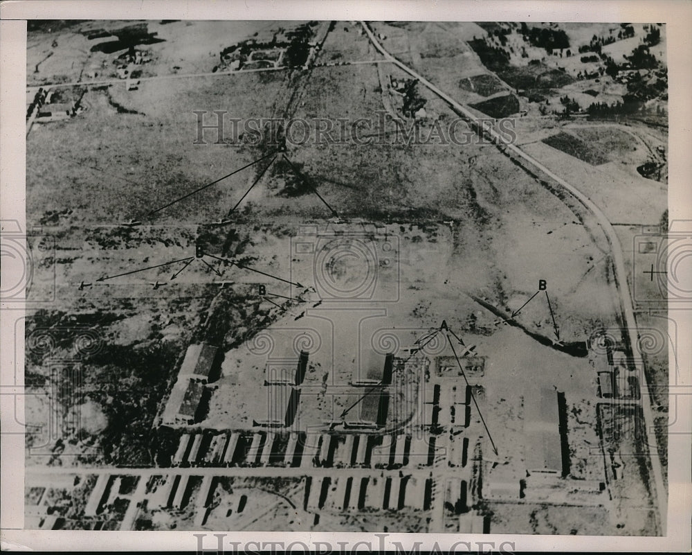 1941 Press Photo Aerial of Addis Ababa Airdrome Prior to RAF Attack- Historic Images