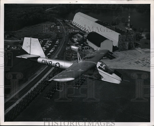1958 A-45 Nelson engine in Goodyear's Inflatoplane at test-Historic Images