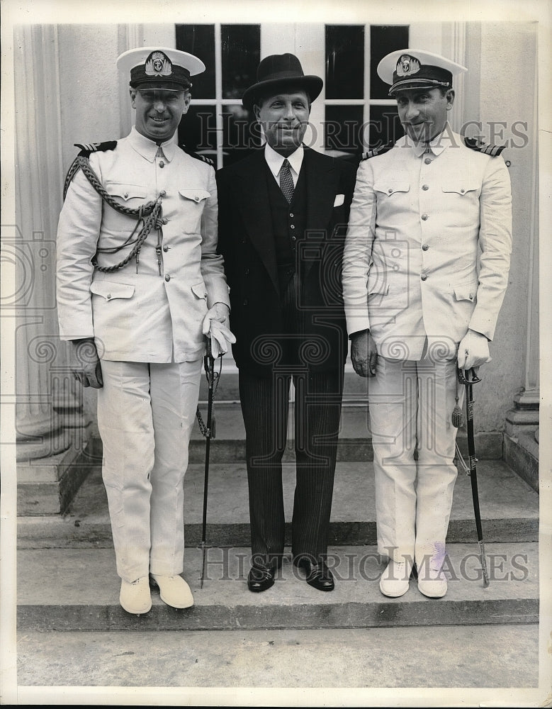 1933 Lt. Juan Oreshcnik, Felipp Espil, Capt. Alberto Teisaire - Historic Images