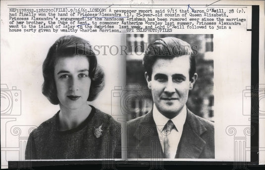 1961 Baron O'Neill To Marry Princess Alexandra - Historic Images
