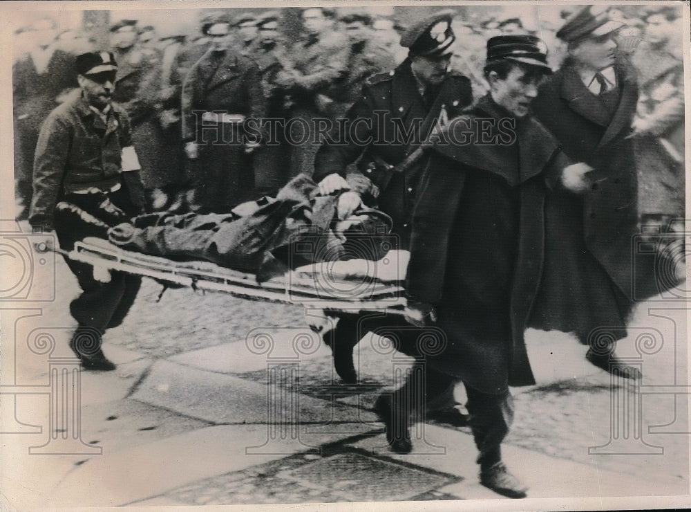 1948 Milan, Italy police injured by demonsrators - Historic Images