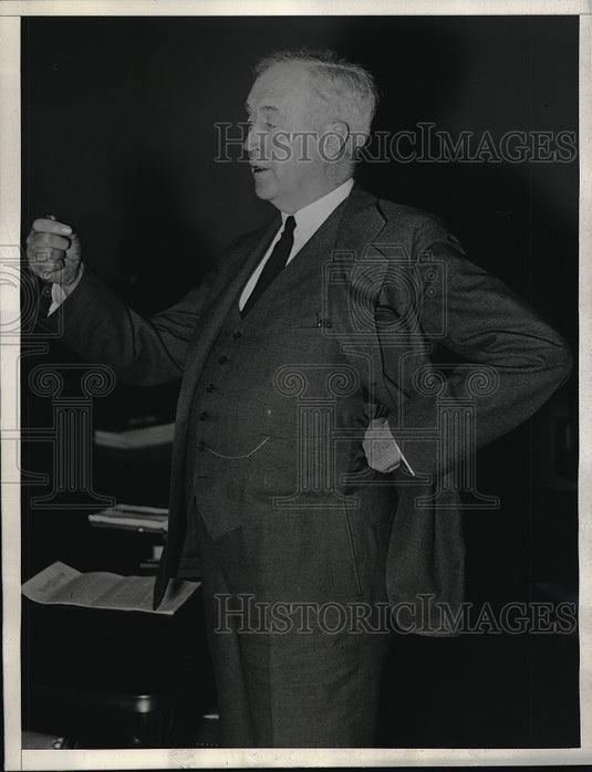 1934 Press Photo Michael J O'Brien President Chicago Stock Exchange House Comm - Historic Images