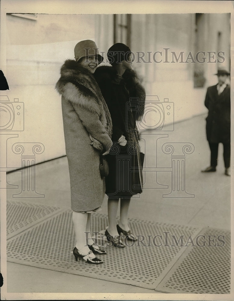 1928 NYC Mrs Kenneth O&#39;Brien &amp; Mrs George Warren Jr-Historic Images