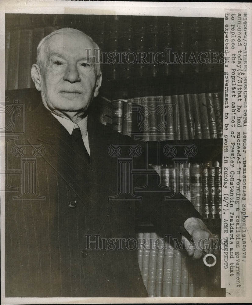 1947 Athens Greece Premier Constantin Tsaldaris Politician - Historic Images
