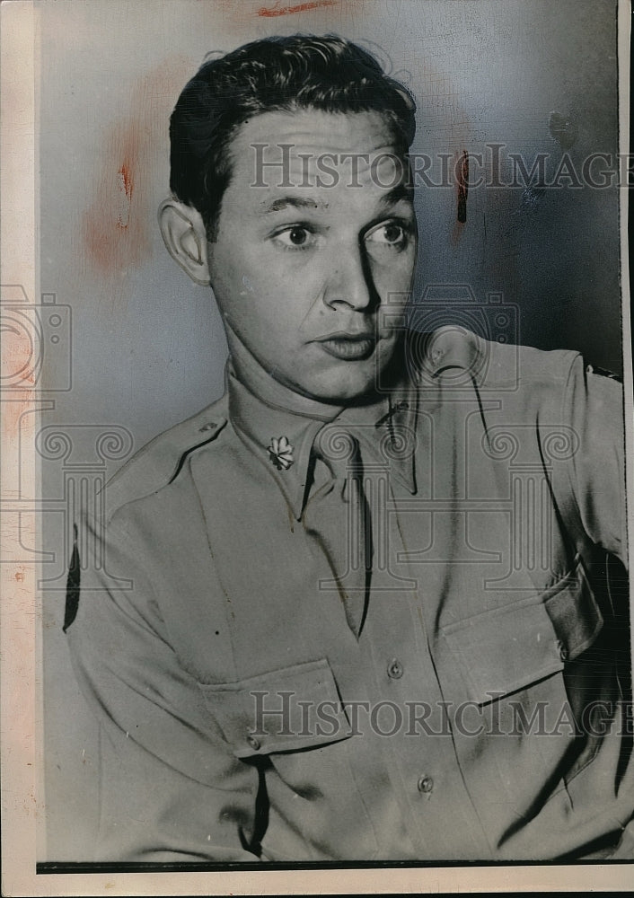 1949 Press Photo Eskine Caldwell United States Military Portrait - Historic Images