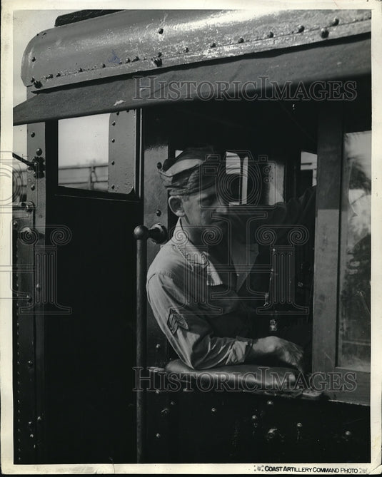 1944 Sgt.John Nagy engineer of the Panama Coast Artillery Command.-Historic Images