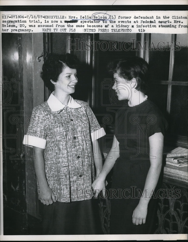 1957 Press Photo Knoxville, Mrs Zella Nelson excused from segregation trial - Historic Images