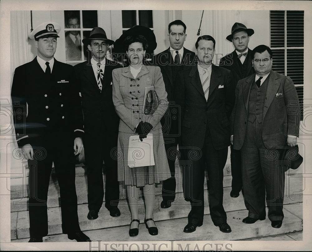 1945 Press Photo New York state CIO delegates in Washington D.C. - Historic Images