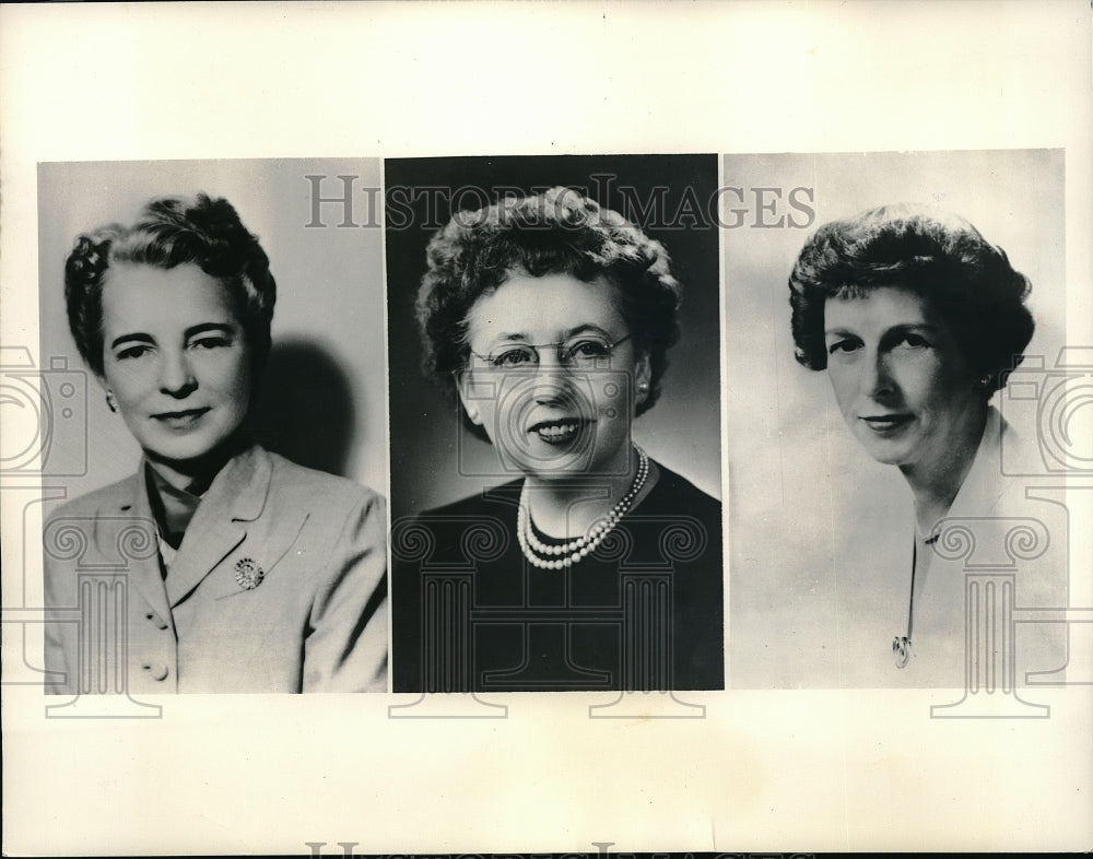 1955 Press Photo Lasker Award winners, Mrs L P Leone,RN, P McIver, MG Arnstein - Historic Images