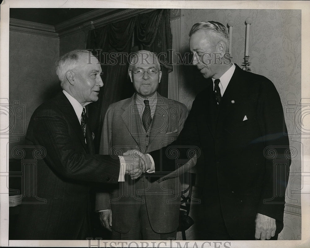 1938 Press Photo Dr Fred Besley, Dr Geo Crike, Dr HC Neffzigan Amer. Surgeons - Historic Images