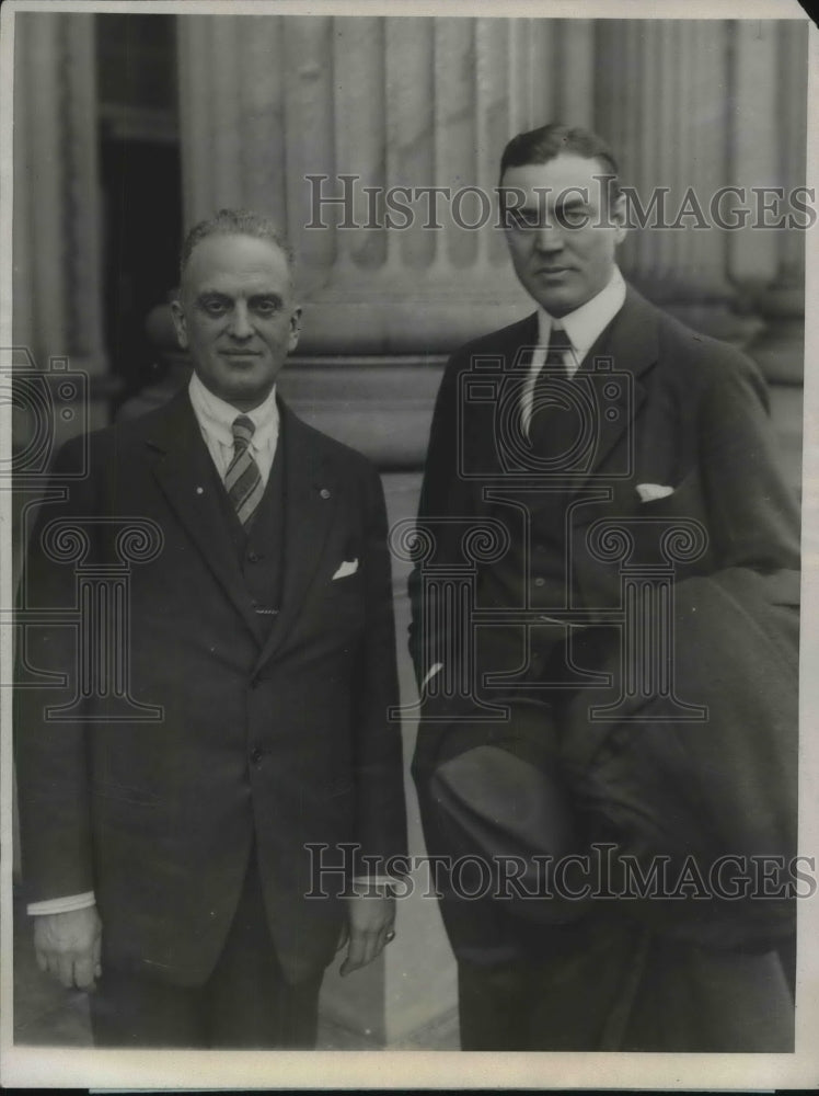 1924 Press Photo Authors &quot;Paid up Insurance Bonus Bill&quot; Rep Andrew Hamilton Fish - Historic Images