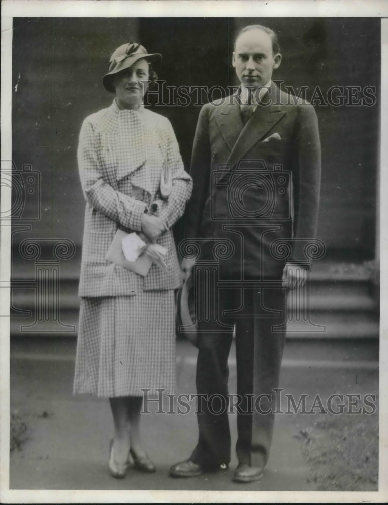 1933 Press Photo Former Princess Ami Rosso Di Cerami & new husband HB ...