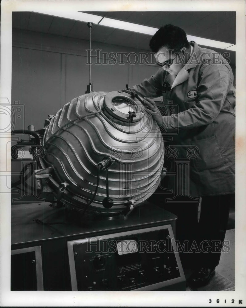 1959 Press Photo Republic Steel Corp. research center - Historic Images