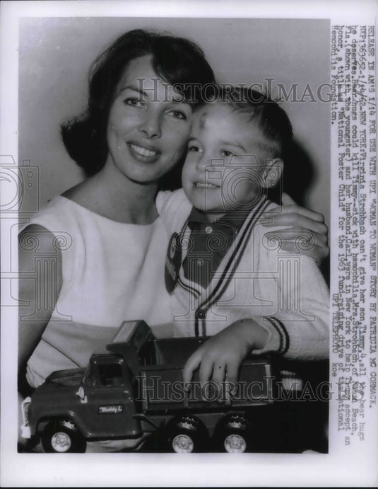 1963 Timmy Strohbach National Poster Chid for Hemophilia Foundation - Historic Images