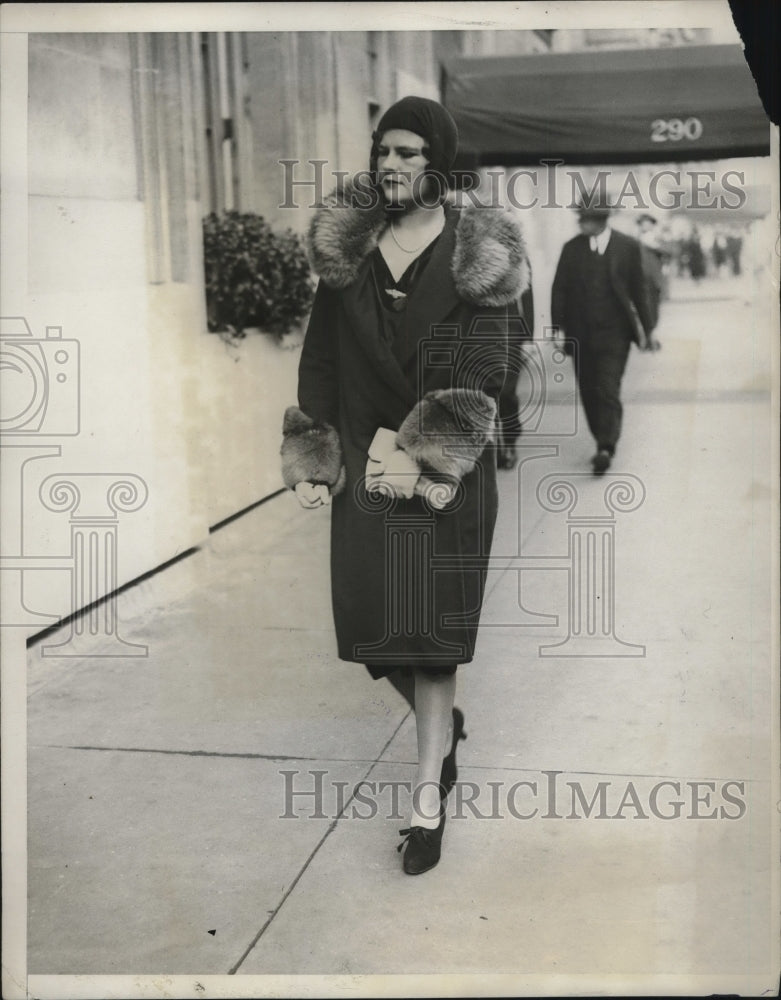 1930 Socialite Ms. Helen Schreiber strolled at park Avenue, New York-Historic Images