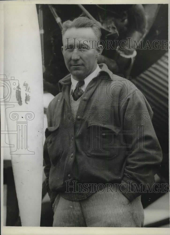 1930 Press Photo Pilot Jack Allen to attempt Seattle to Toyko flight - Historic Images