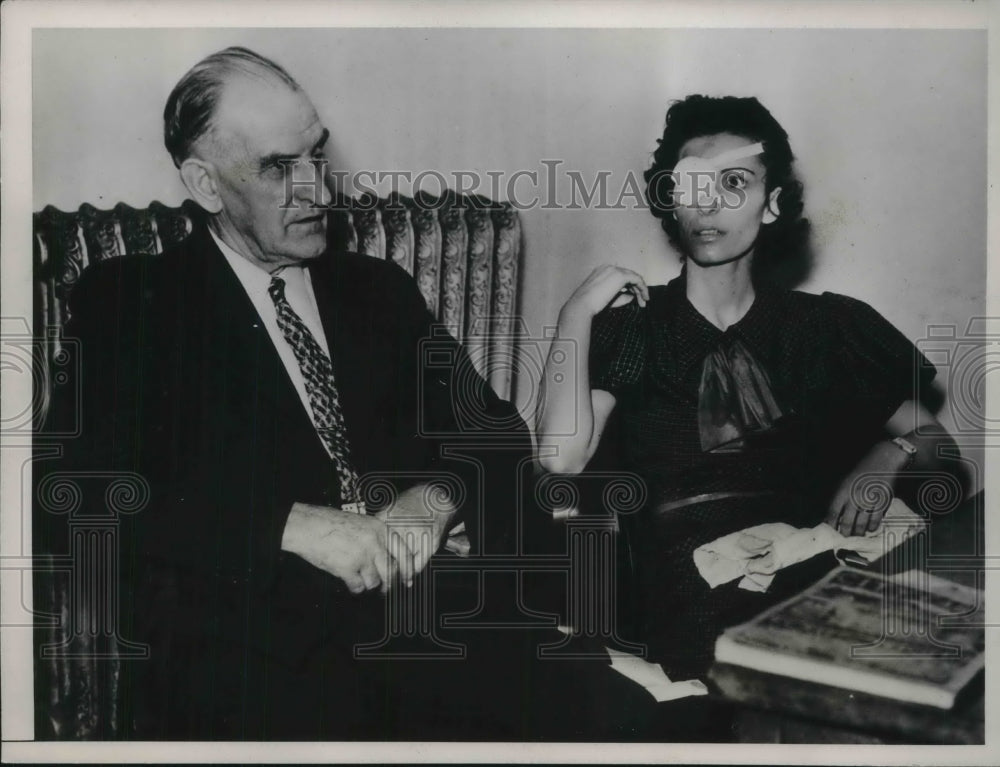 1936 Press Photo Akron, Ohio Mrs D Messner &amp; husband Rev Messner, bigamy case - Historic Images