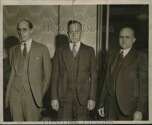 1932 Press Photo AW Mewman EE Butterfield John W Barkley - Historic Images