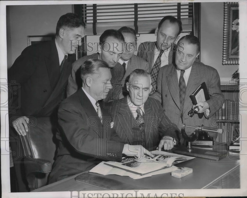 1949 Press Photo Chicago, German educators, Sommers,Goller, Heimerer,Muller - Historic Images
