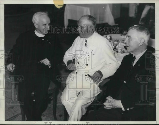 1934 Press Photo Duke of Saxe-Cosburg,Judge John B Payne, Rev.n Nevils - Historic Images