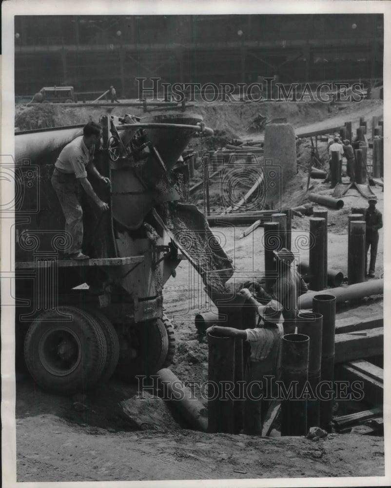 1954 Expansion Progress at Republican Steel Corp. in Cleveland.-Historic Images