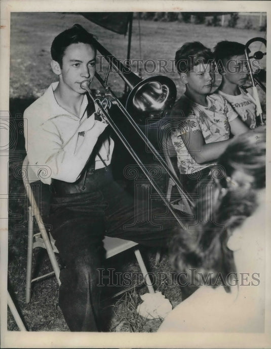 1948 Ralph Nelson Hoar, 18, plays trombone-Historic Images