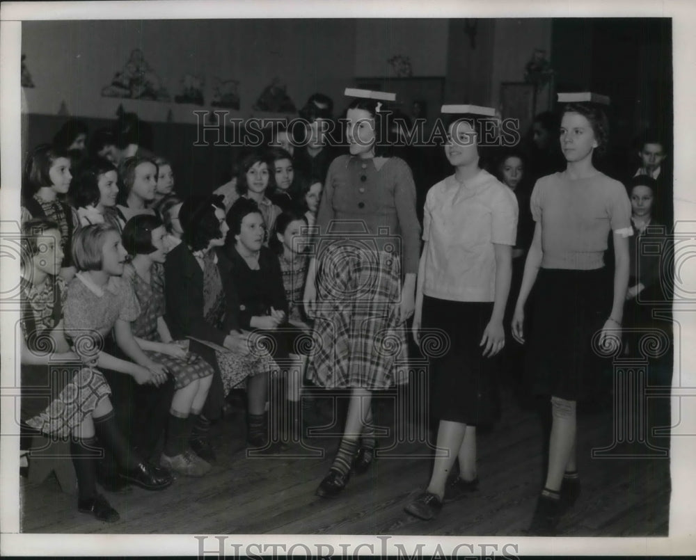 1938 NYC charm school, A Kenny, G Harris,S Huber-Historic Images