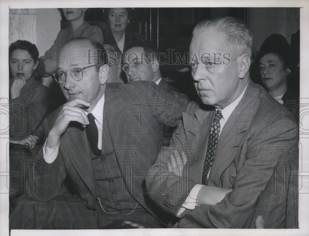 1947 Press Photo David E. Lilienthal, Henry C. hart, Sumber Pike Atomic Energy - Historic Images