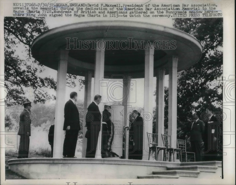 1957 Press Photo David Maxwell President Of The American Bar Assn - Historic Images