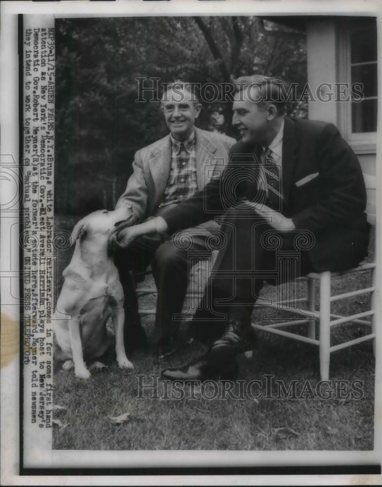 1954 Press Photo Arden, NY Gov elect Averell Harriman &amp; N&gt;j Gov Robert Meyner - Historic Images