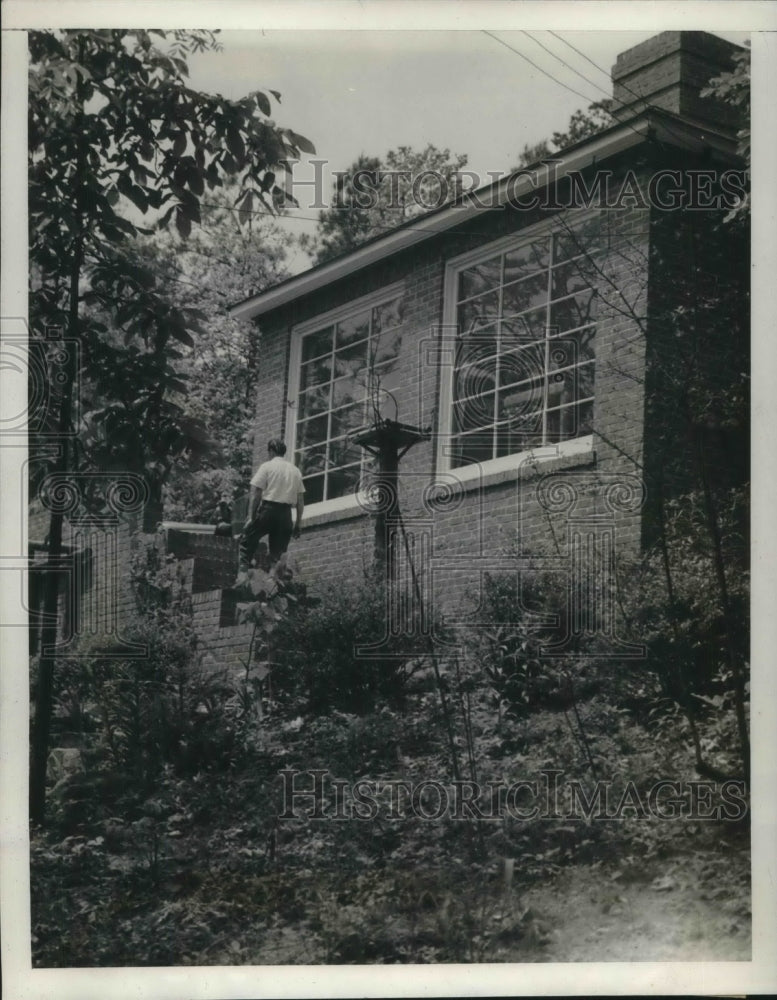 1943 Press Photo Menabonis house with large windows for artists light-Historic Images