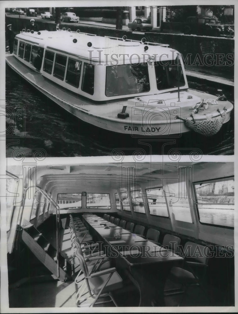 1960 Press Photo Fair Lady makes her debut on London&#39;s Grand Union Canal-Historic Images