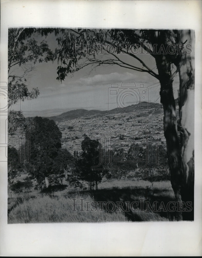 1943 Hobart, Tasmania seen from a large hill-Historic Images