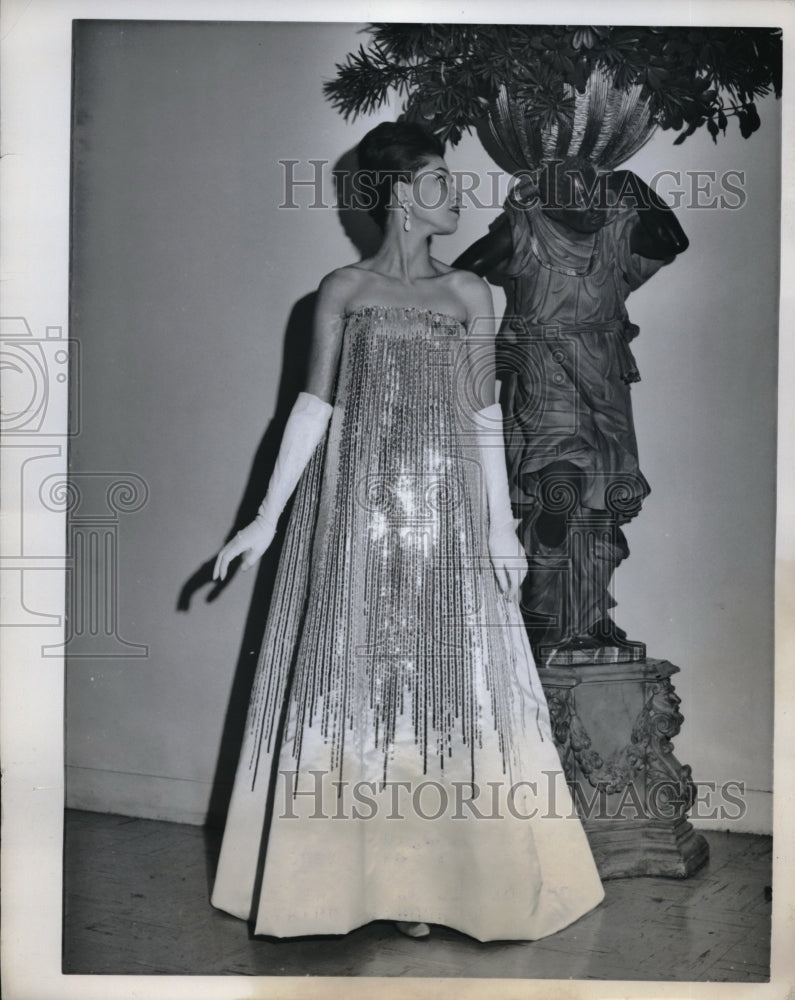 1962 Model Wears Aurora 7 Sinburst Evening Gown-Historic Images