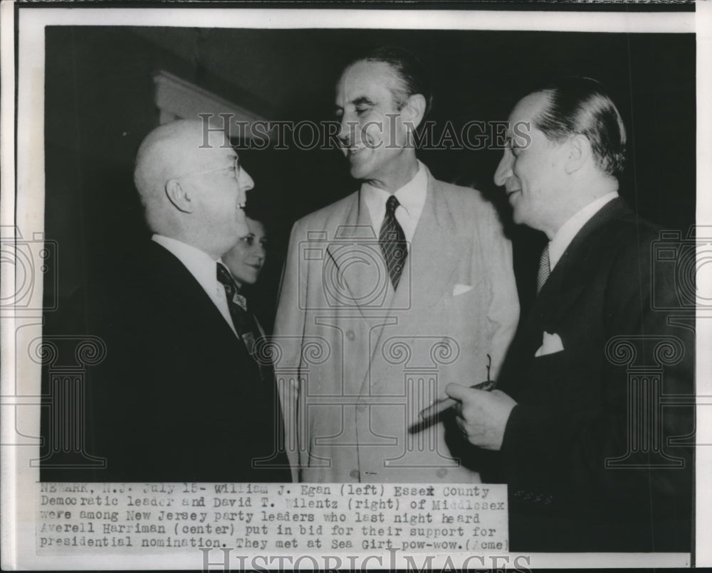 1952 William J. Egan Essex County Democratic leader and David T. - Historic Images