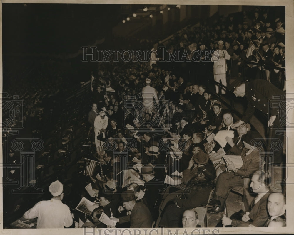 1936 Press Photo Crowd at Madison Square Garden in New York - Historic Images
