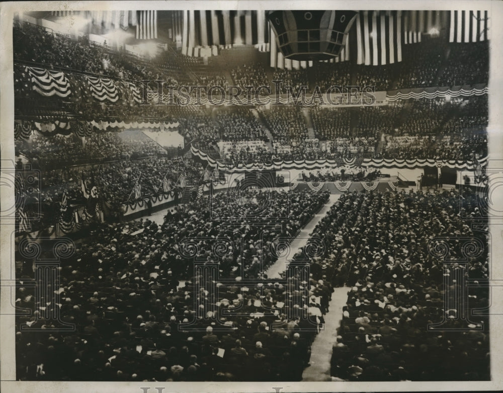 1933 Press Photo German Day Celebration Ceremony At Madison Square Garden - Historic Images