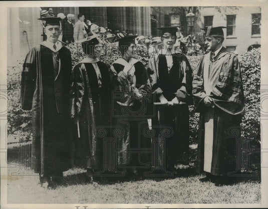 1934 Press Photo Russell Sage College, NY E Betts,E Matthison,C Warren,Dr Meader - Historic Images