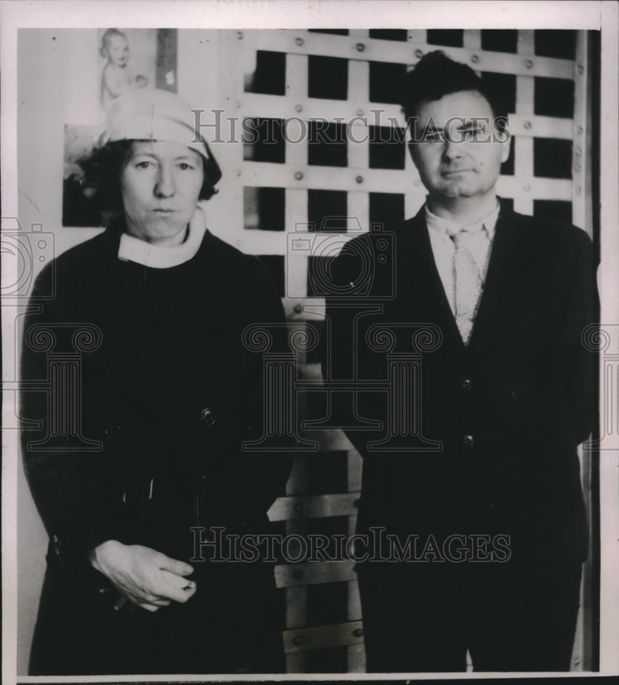 1937 Mrs Mary West &amp; Mr john Burns who wed Opal West age 12 - Historic Images