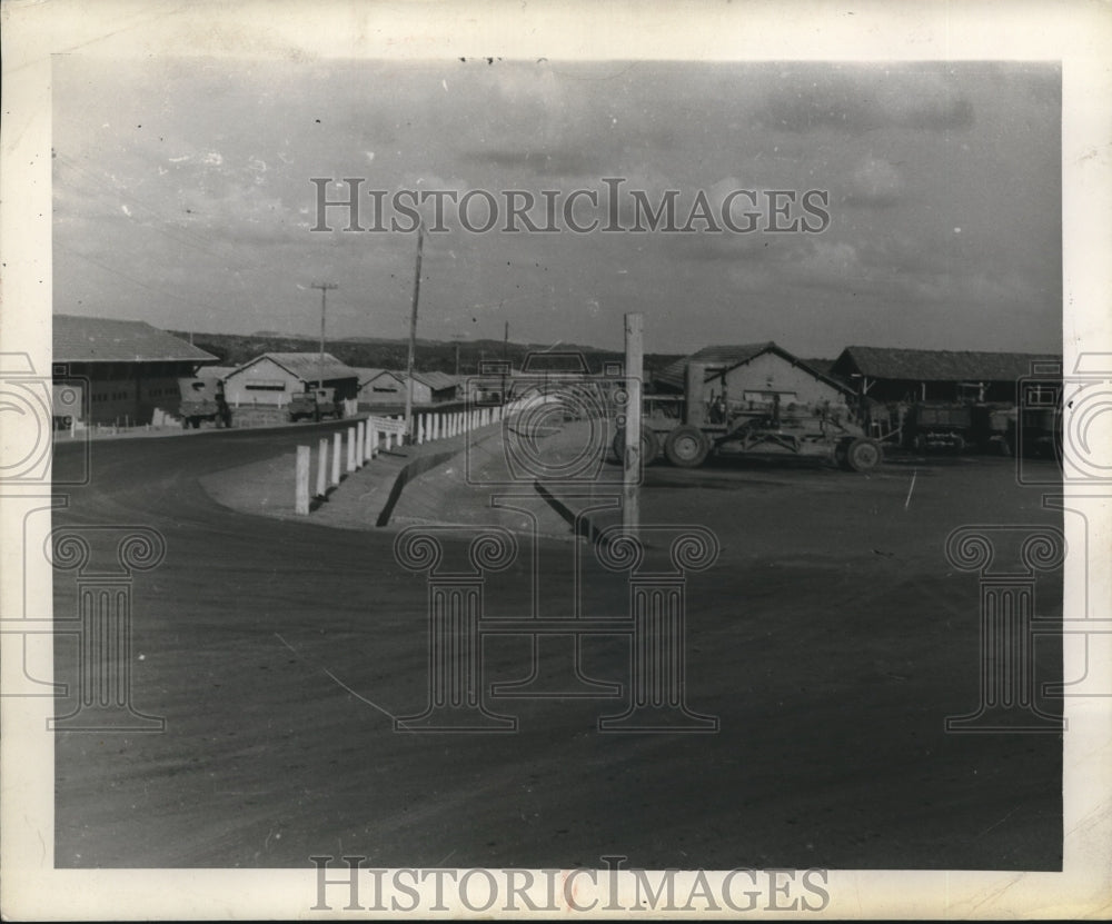 1950 Press Photo View Of Natal Base It Has The Equivalent Of 90 Miles Highway - Historic Images